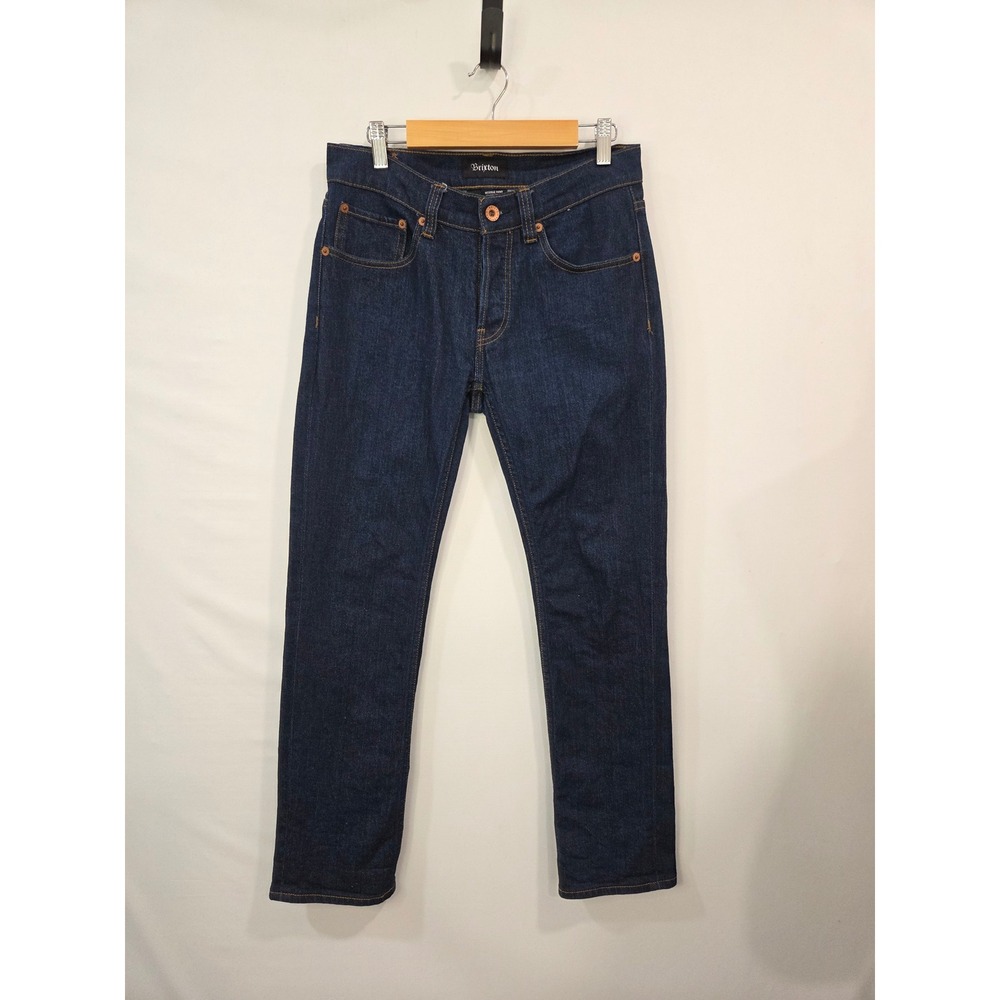 Brixton Mens Dark Wash Jeans Reserve Pant Standard Fit 30x30 Stretch Streetwear